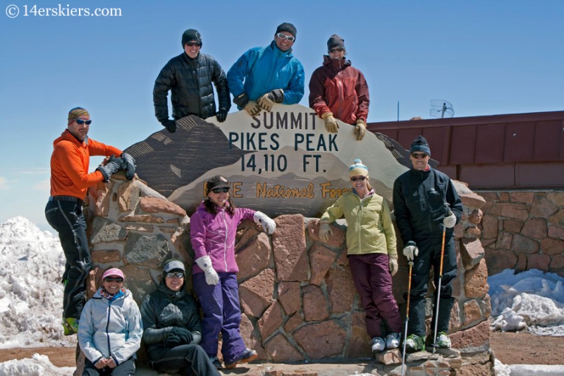 Brittany Konsella finishing up fourteener skiing on Pikes Peak