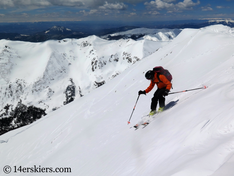 Backcountry skiing Mt. Aetna