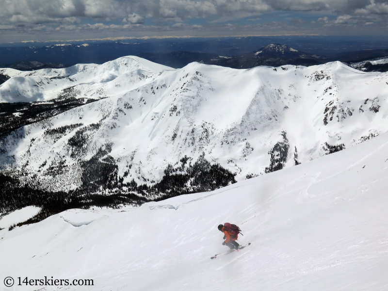 Backcountry skiing Mt. Aetna