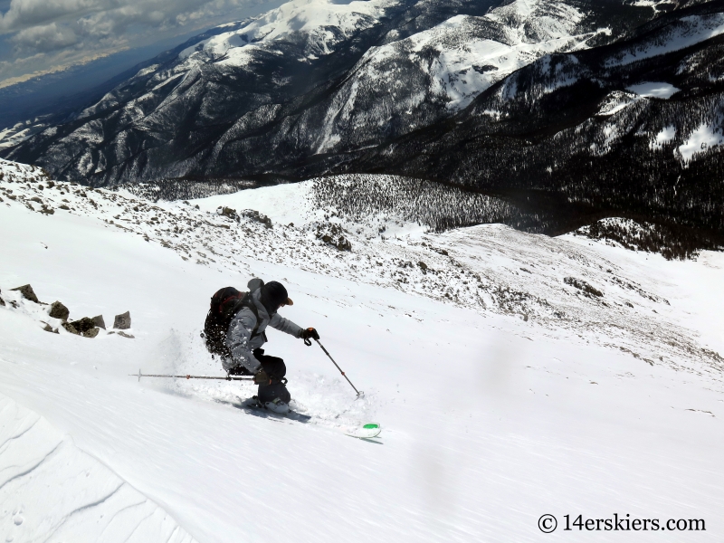 Backcountry skiing Mt. Aetna