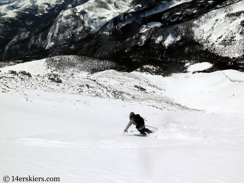 Backcountry skiing Mt. Aetna