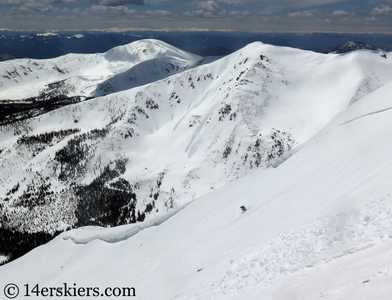 Backcountry skiing Mt. Aetna