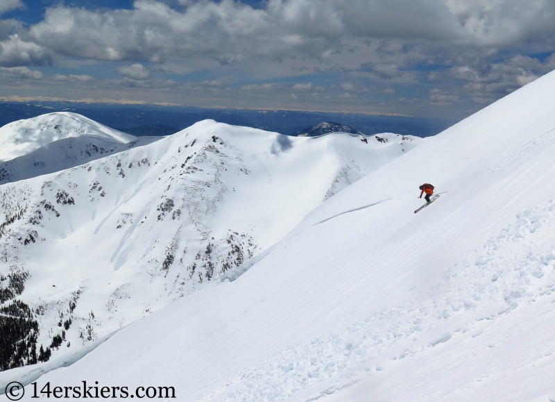 Backcountry skiing Mt. Aetna