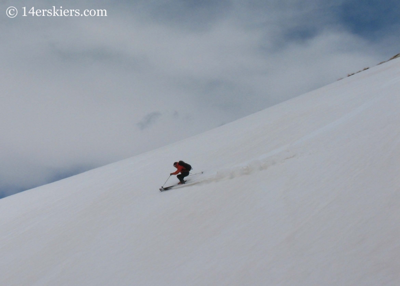 Frank Konsella backcountry skiing on Mount Antero.