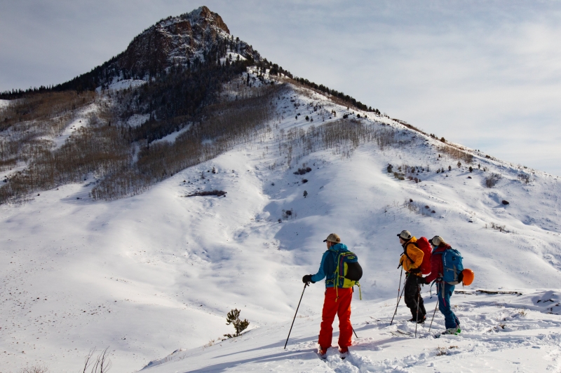 skiing at bluebird backcountry 