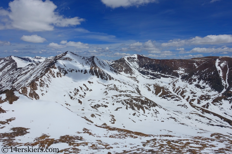 Backcountry skiing on Mount Buckskin