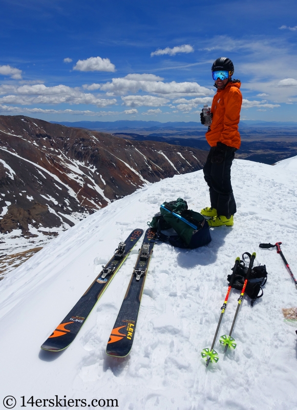 Backcountry skiing on Mount Buckskin