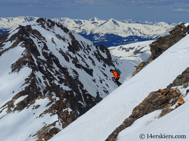 Backcountry skiing on Mount Buckskin