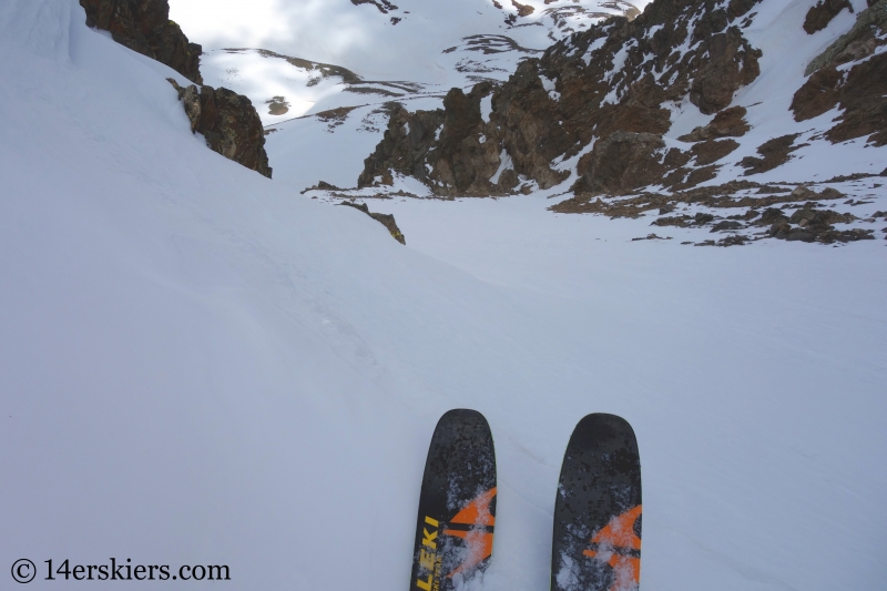 Backcountry skiing on Mount Buckskin