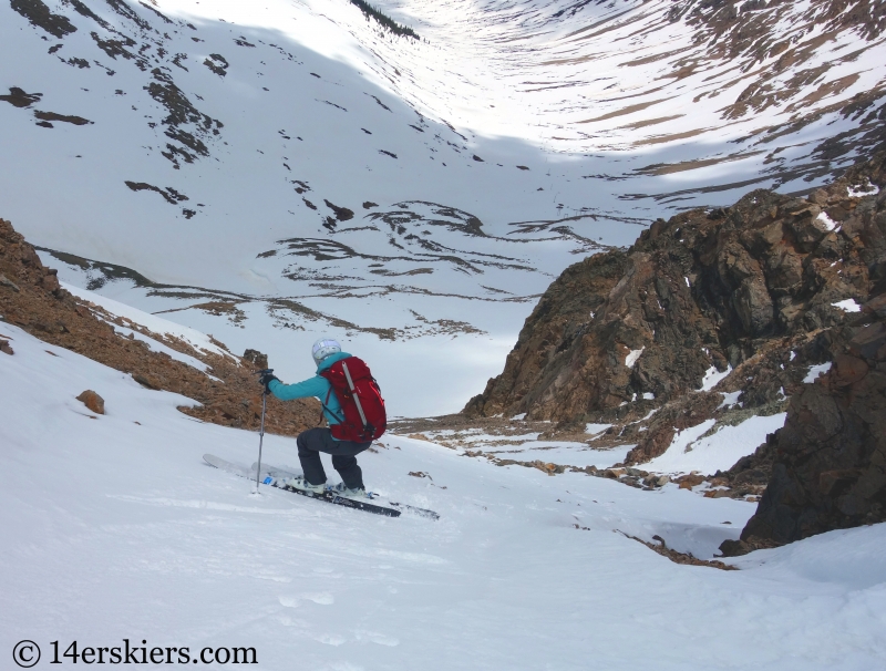 Backcountry skiing on Mount Buckskin