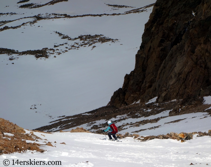 Backcountry skiing on Mount Buckskin