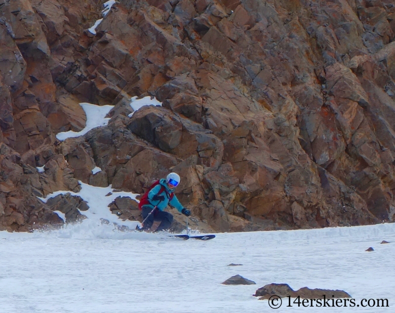 Backcountry skiing on Mount Buckskin