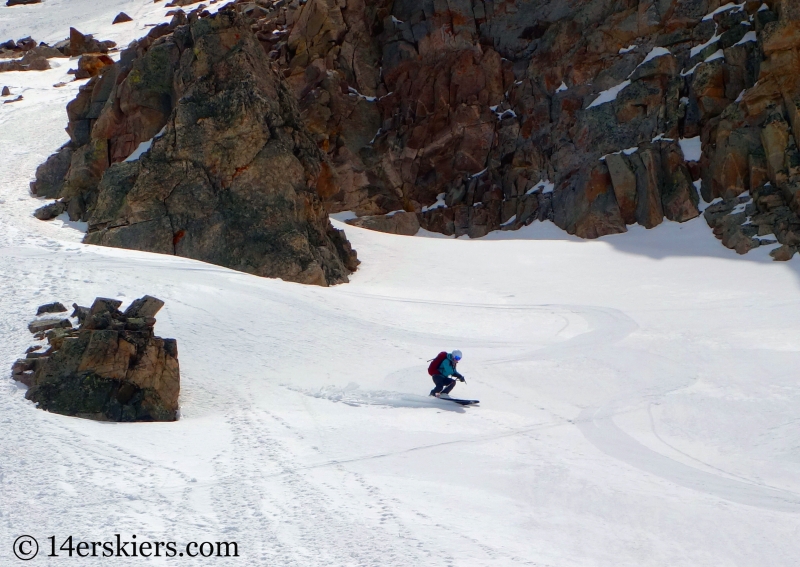 Backcountry skiing on Mount Buckskin