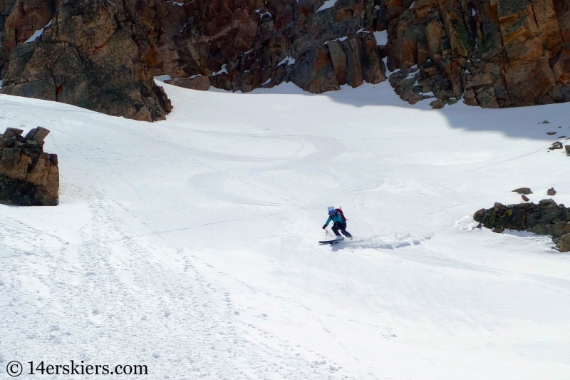 Backcountry skiing on Mount Buckskin