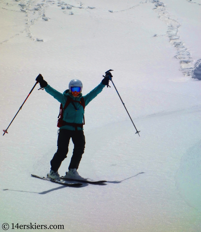 Backcountry skiing on Mount Buckskin