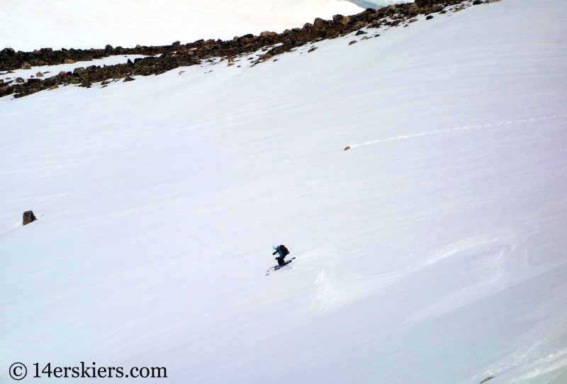 Backcountry skiing on Mount Buckskin