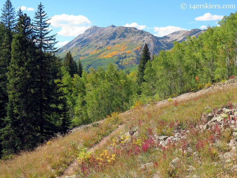 views of Anthracites while hiking Carbon Creek near Crested Butte