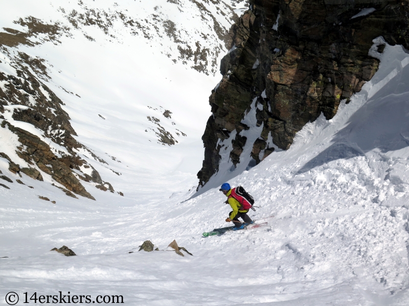 Backcountry skiing Citadel, Colorado.