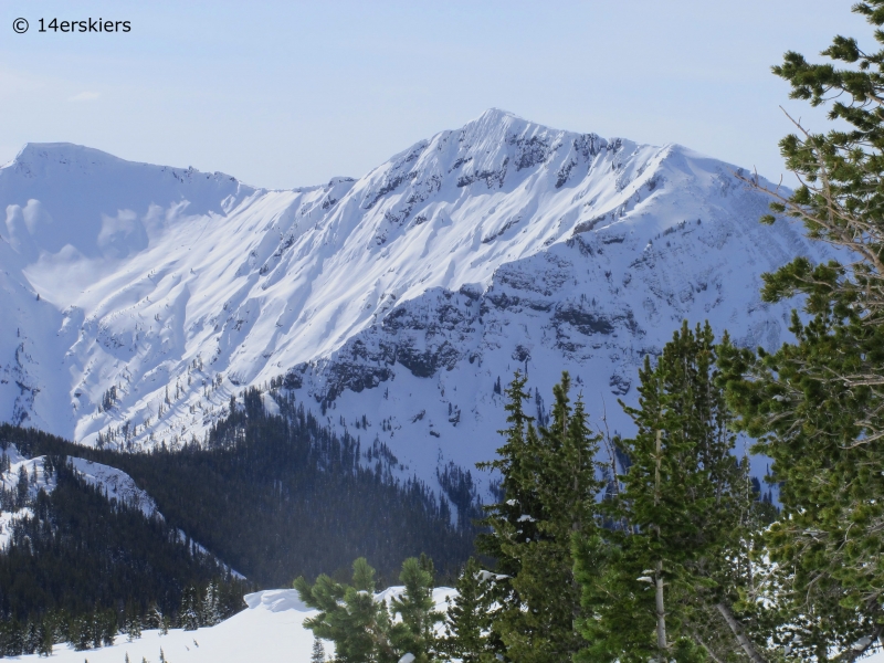 Backcountry skiing near Cooke City, Montana
