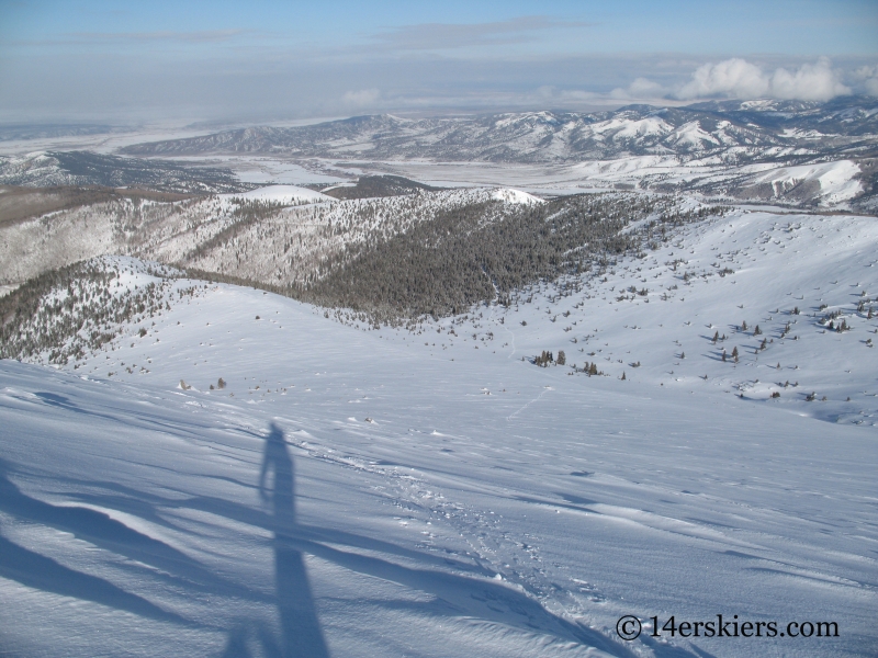 Skinning up Culebra Peak.