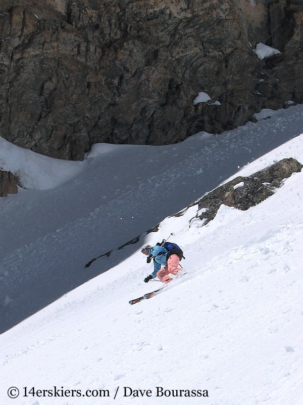 Brittany Walker Konsella backcountry skiing Dragons Tail Couloir