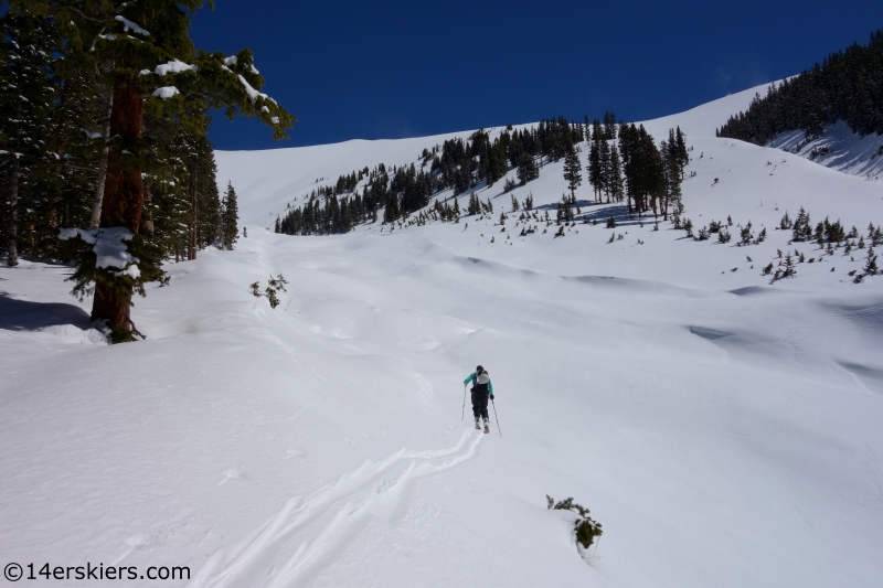 skiing above east river crested butte