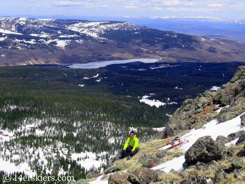 Backcountry skiing Flat Top Mountain