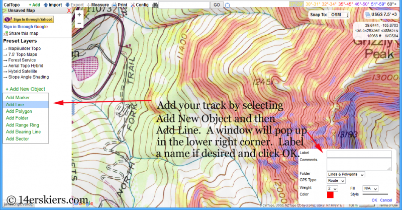 Using CalTopo with Gaia GPS App for backcountry skiing