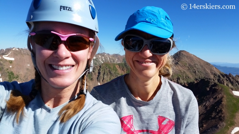 Brittany Konsella and Natalia Moran on the summit of Snow Peak. 