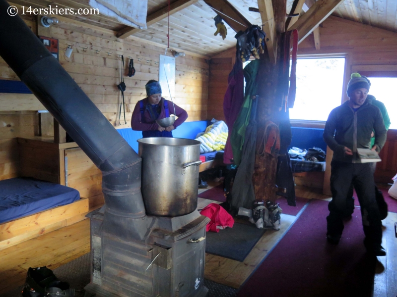 Inside the Green Wilson Hut