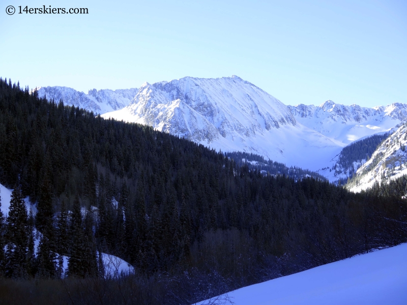 view up valley from Castle Creek Road