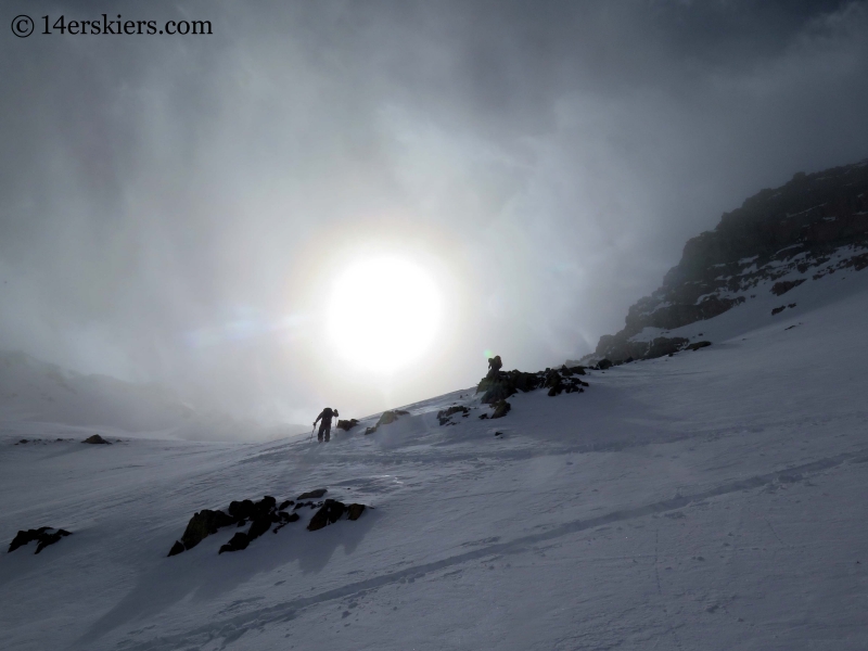 backcountry skiing near Green Wilson Hut