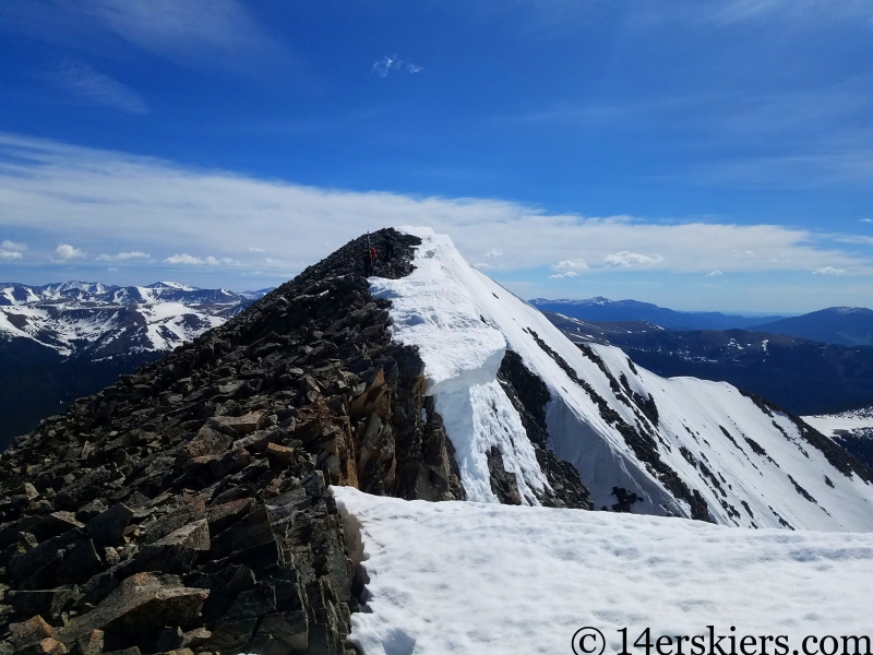 Backcountry skiing Mount Guyot