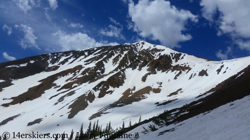 Backcountry skiing Mount Guyot