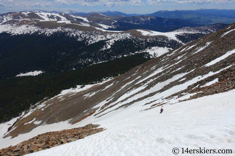 Backcountry skiing Mount Guyot