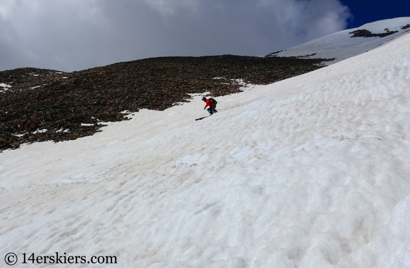 Backcountry skiing Mount Guyot