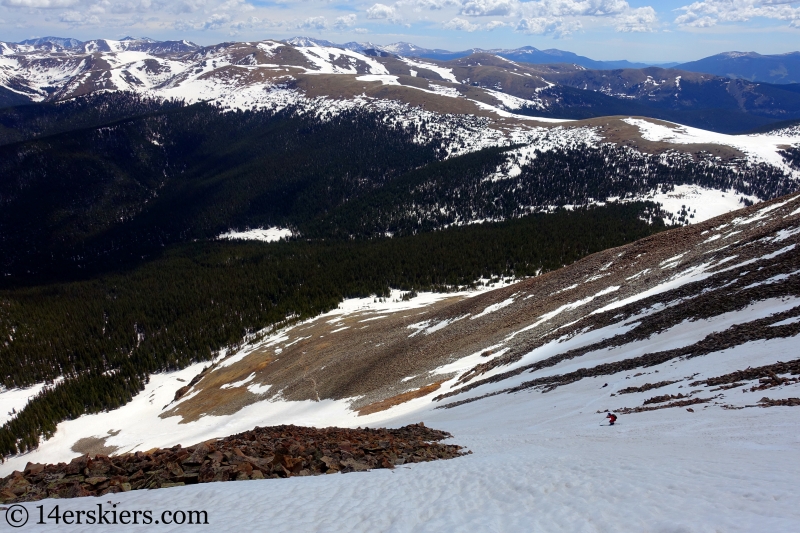 Backcountry skiing Mount Guyot