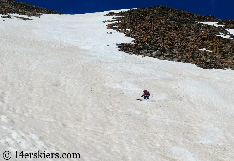 Backcountry skiing Mount Guyot