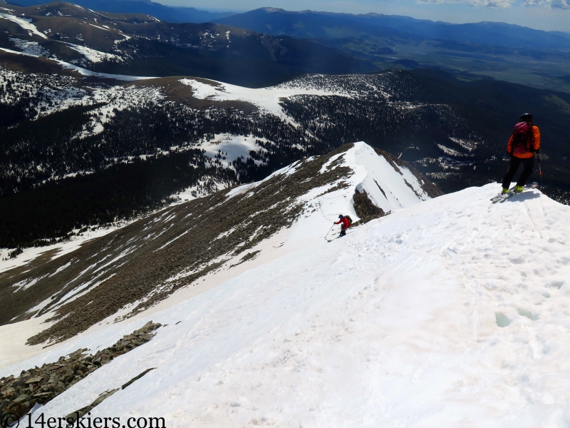 Backcountry skiing Mount Guyot