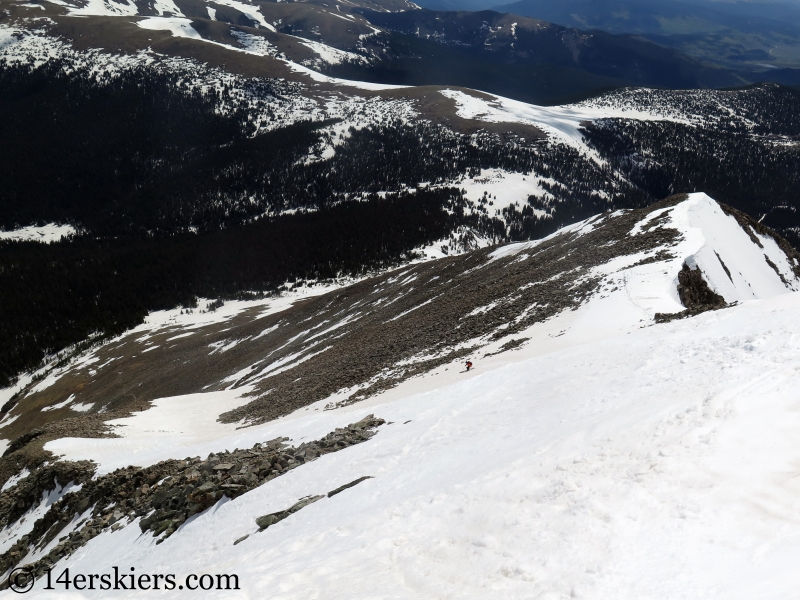 Backcountry skiing Mount Guyot