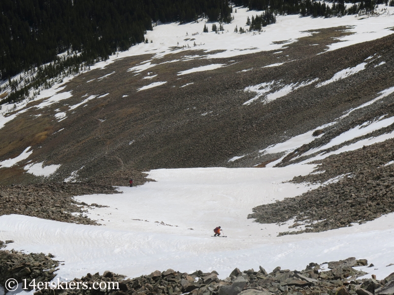 Backcountry skiing Mount Guyot