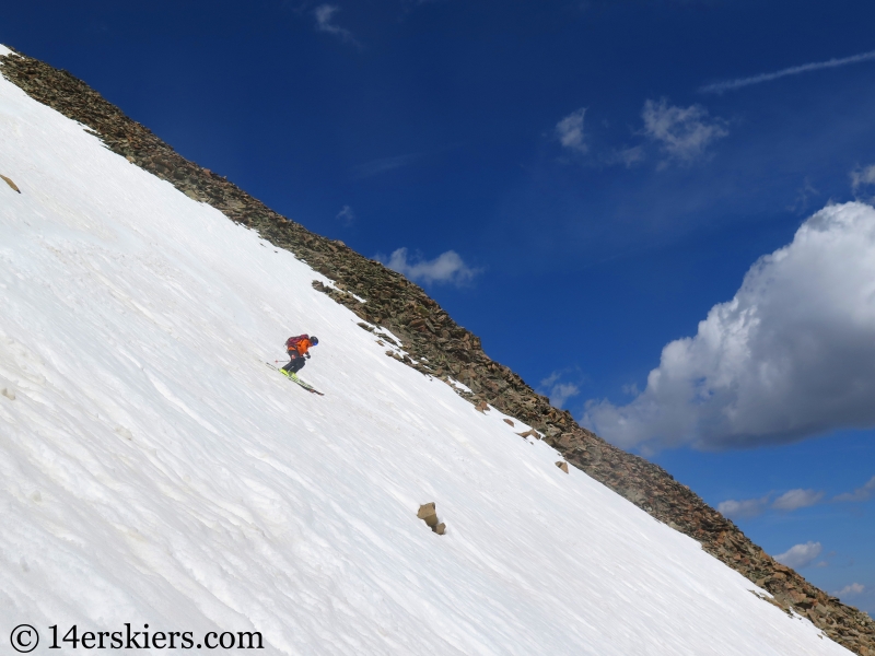 Backcountry skiing Mount Guyot