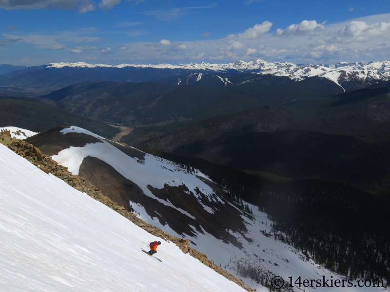 Backcountry skiing Mount Guyot