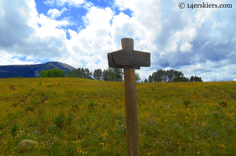Sign on the trail from Horse Ranch to Swampy Pass