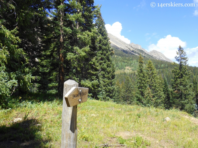 Swampy Pass sign near Crested Butte