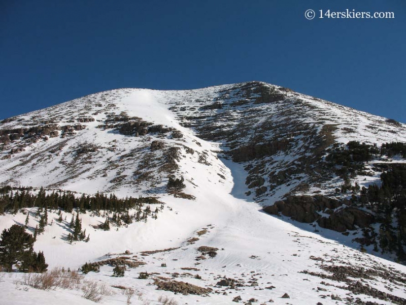 Ski line on Humboldt Peak