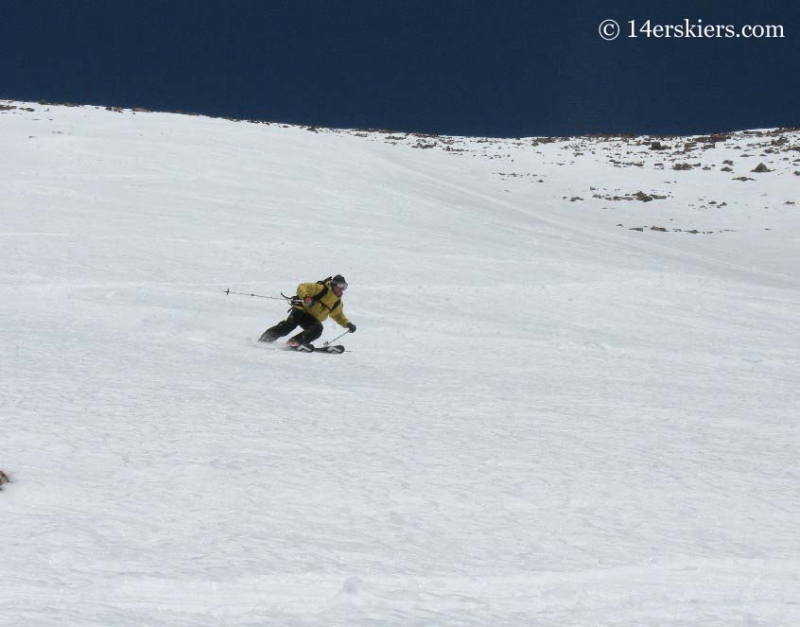 Frank Konsella backcountry skiing on Humboldt Peak. 