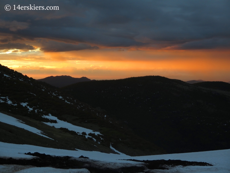 Sunrise over the Front Range. 