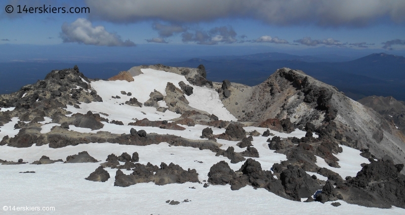 Backcountry skiing on Lassen Peak in California