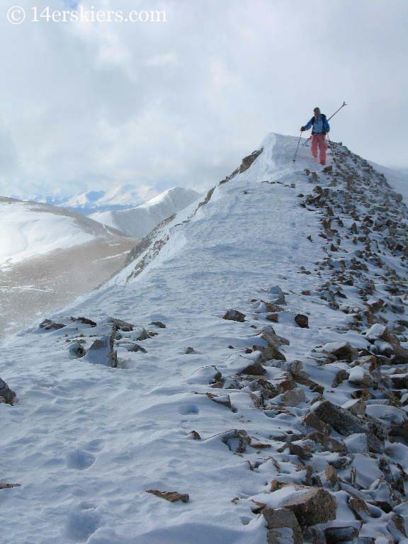 Hiking ridge on Mount Lincoln.